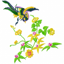 Flowers And Tree Embroidery Design 5 Flowers And Tree Embroidery Design 5